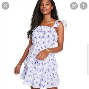 LoveShackFancy Amalie Ruffled Tiered Dress Women's Target Blue Floral